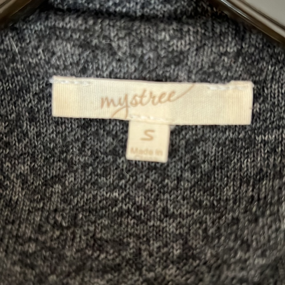 Mystree Knit Jacket With Fringe Size Small - image 6